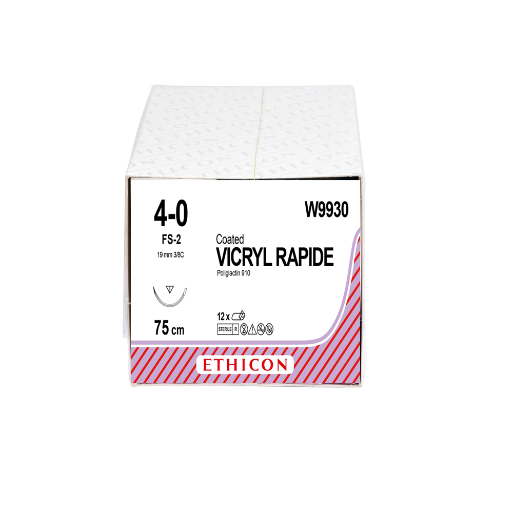 VICRYL Rapide® Sutures 4-0, 19mm 3/8 cutting (▼)75 cm, 12st.