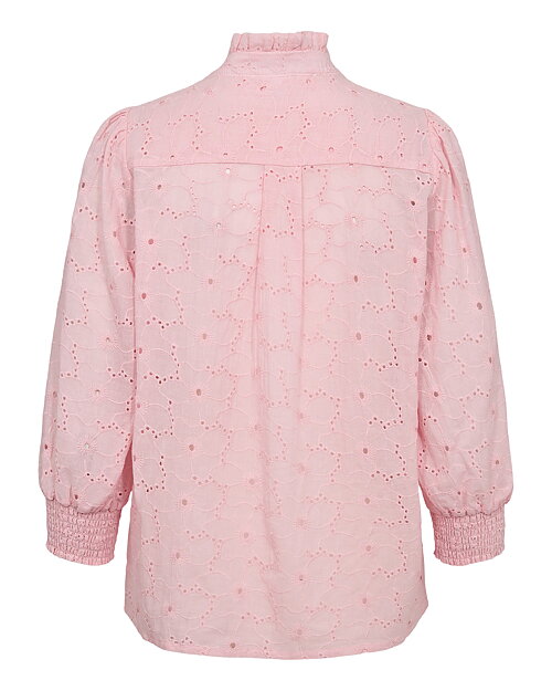 Blus Lela blommig genombruten i rosa - 6
