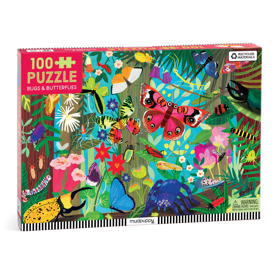 Bugs & Butterflies 100 Piece Puzzle