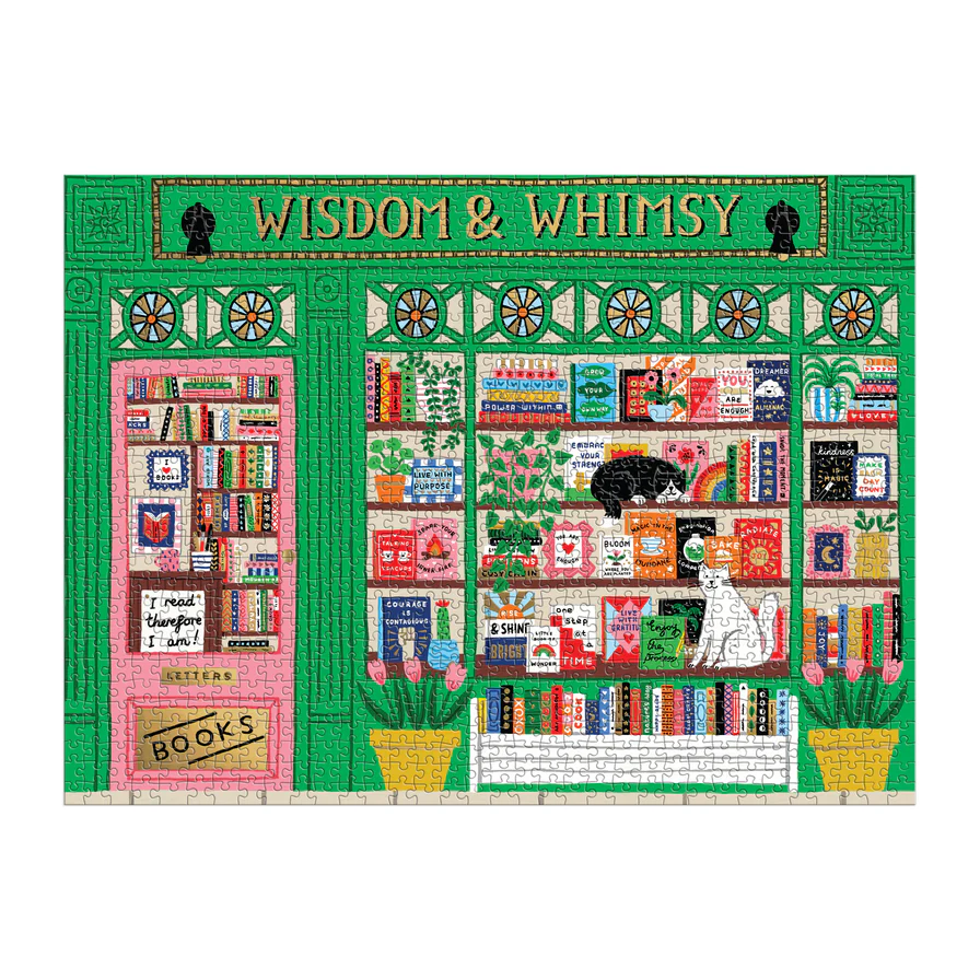 Wisdom & Whimsy Bookshop 1000 Piece Foil Puzzle  - 3