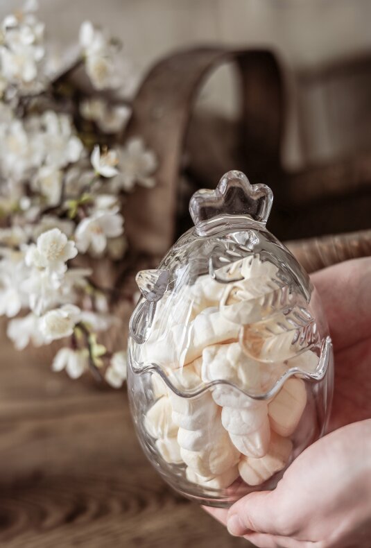 Maja's Glass Hen Jar - Glass jar - Large - Maja's Cottage