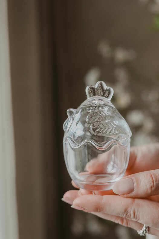 Majas Glass Hen Jar - Glass jar - Small - Majas Cottage