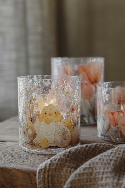 Maja's Lantern - Easter Sweeties Candle Lantern 9x10 cm - Crackled - Majas Cottage - 4