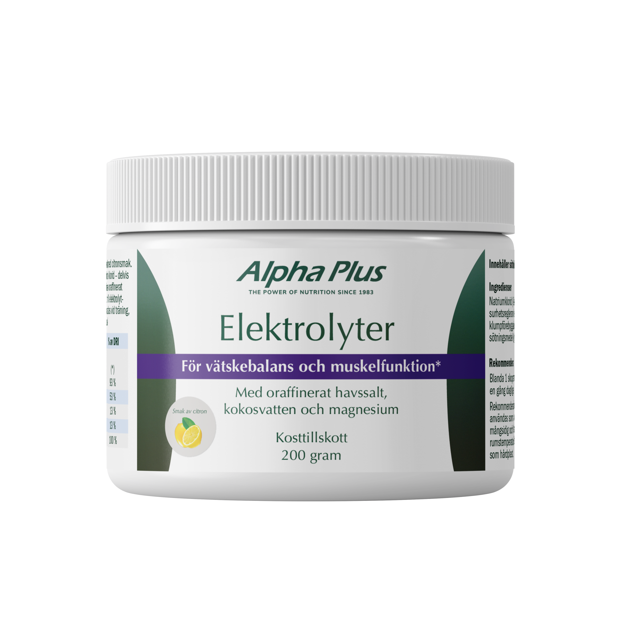 Elektrolyter 200 g citronsmak Alpha Plus