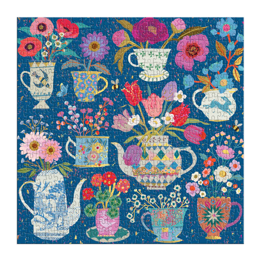 Victoria Ball Potted Teacups 500 Piece Foil Puzzle - 2