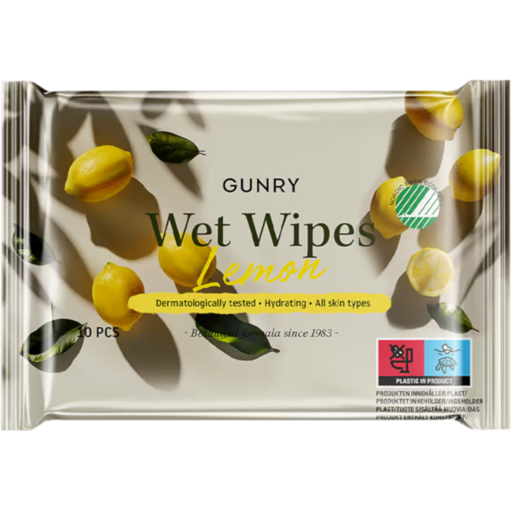 Våtservett Gunry Lemon 10-pack