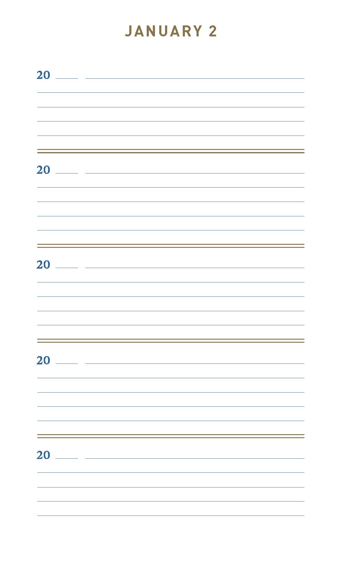 Denim One Line a Day - A Five-Year Memory Book - 5