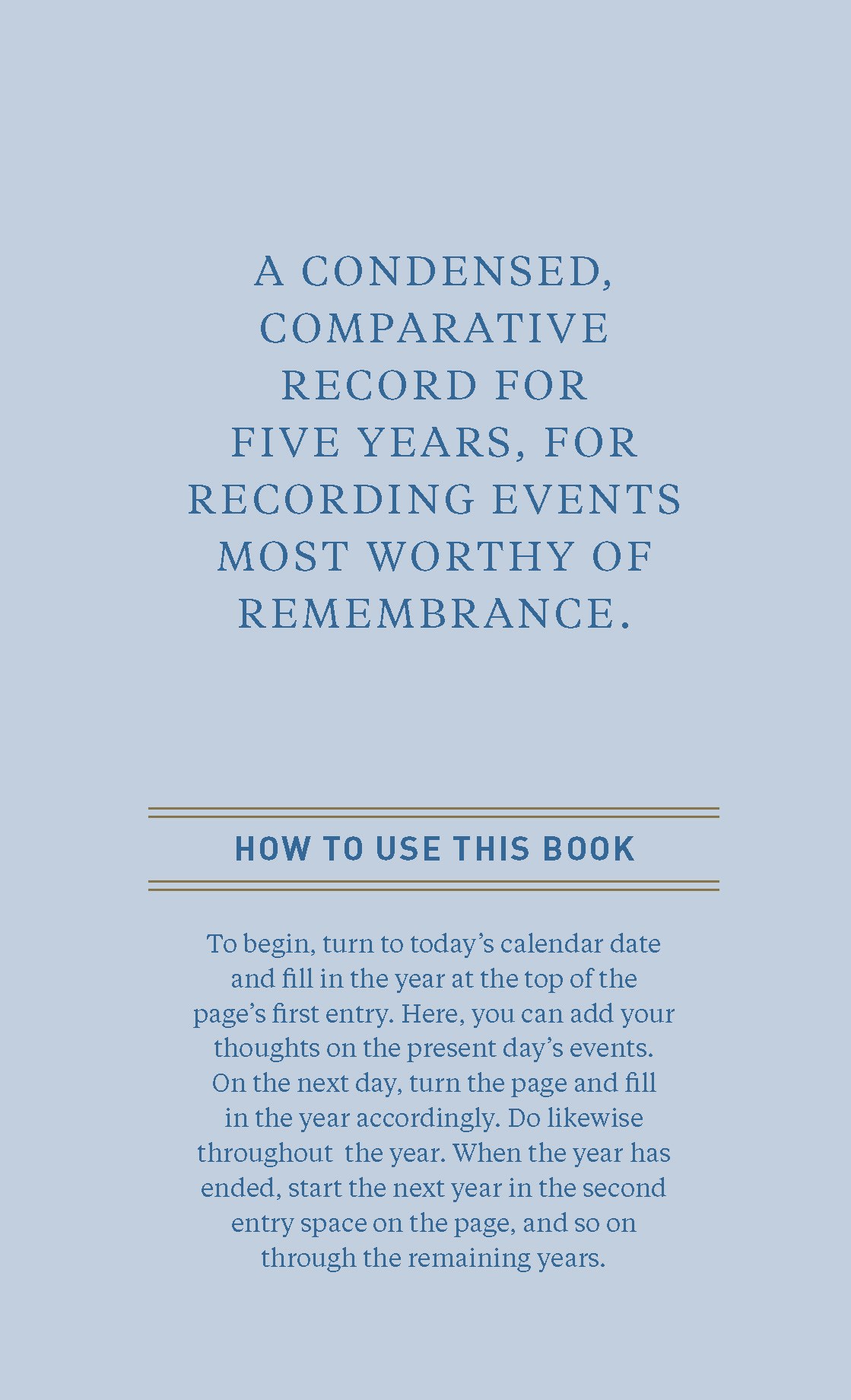 Denim One Line a Day - A Five-Year Memory Book - 2