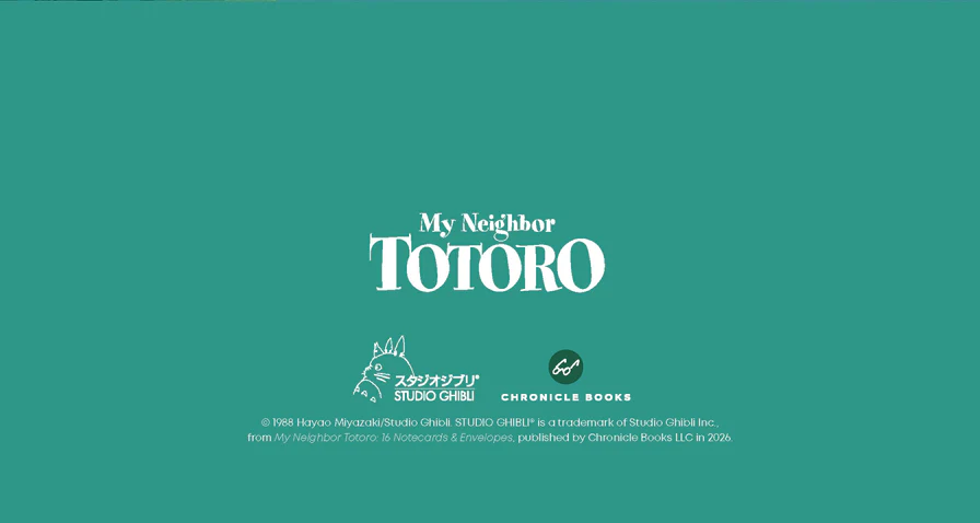 Studio Ghibli My Neighbor Totoro Notecards - 16 Notecards & Envelopes - 6