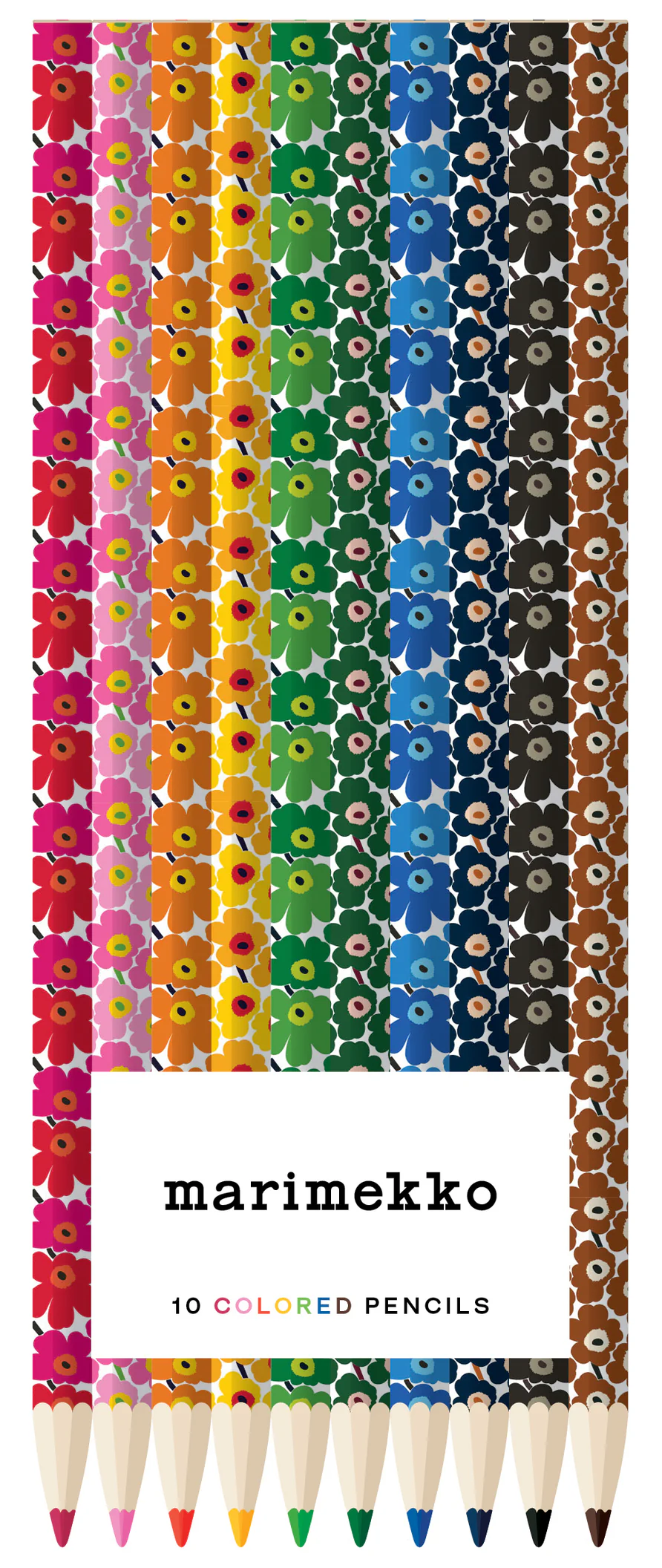 Marimekko Colored Pencils (Unikko) - 10 Colored Pencils