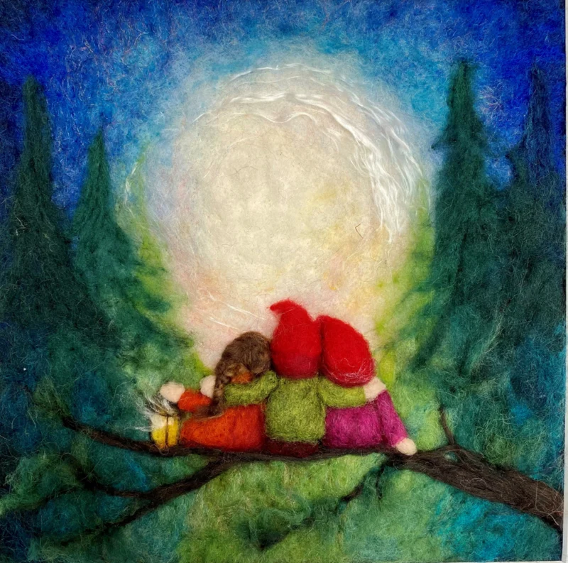 Silhuett från Het Houtlokael - Volle Maan | Ann Galland - 3