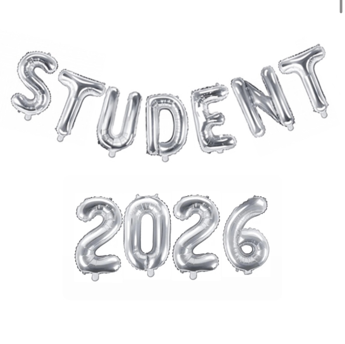 Ballonggirlang - "STUDENT 2026" - Silver