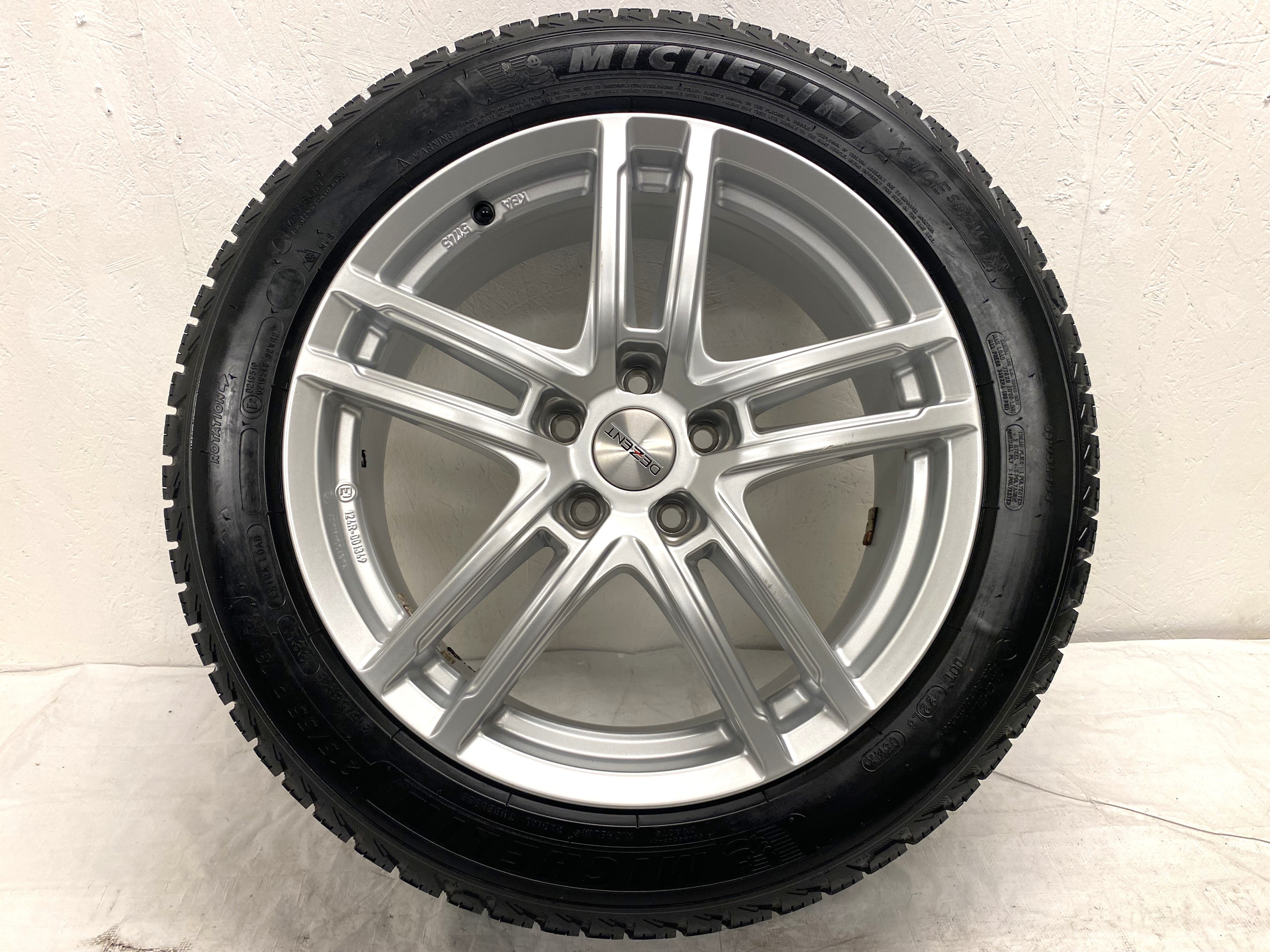 Kompletta Vinterhjul Friktion 4st | 18" DEZENT 5x112 7.5x18 ET50 57.1 | 215/55 R18 99H XL Michelin X-Ice Snow | V35-2020 | 7|7|6.5|6.5 mm - 7