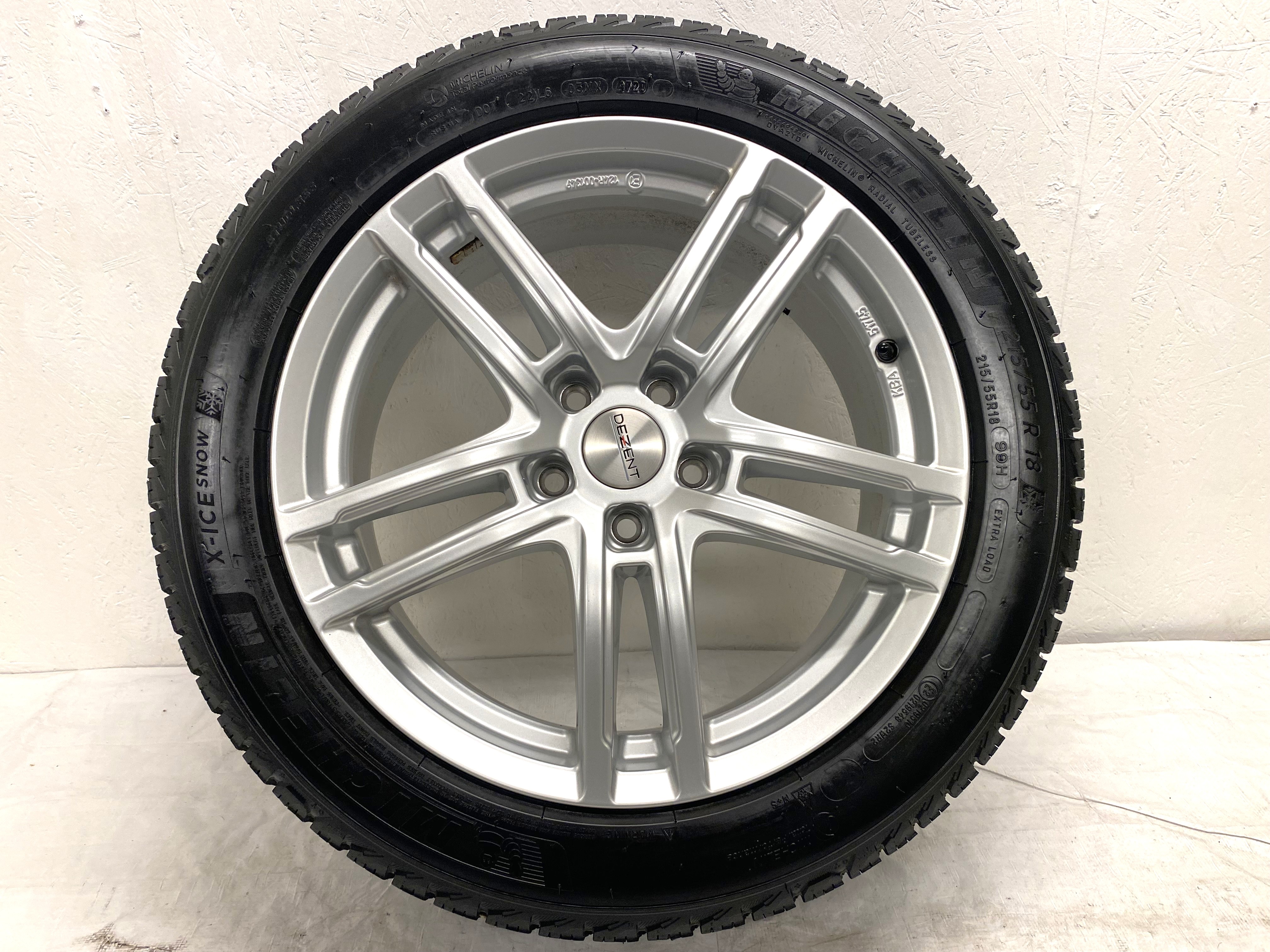 Kompletta Vinterhjul Friktion 4st | 18" DEZENT 5x112 7.5x18 ET50 57.1 | 215/55 R18 99H XL Michelin X-Ice Snow | V35-2020 | 7|7|6.5|6.5 mm - 6