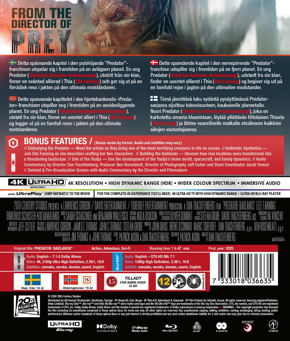 Predator: Badlands (4K Ultra HD + Blu-ray) - 2