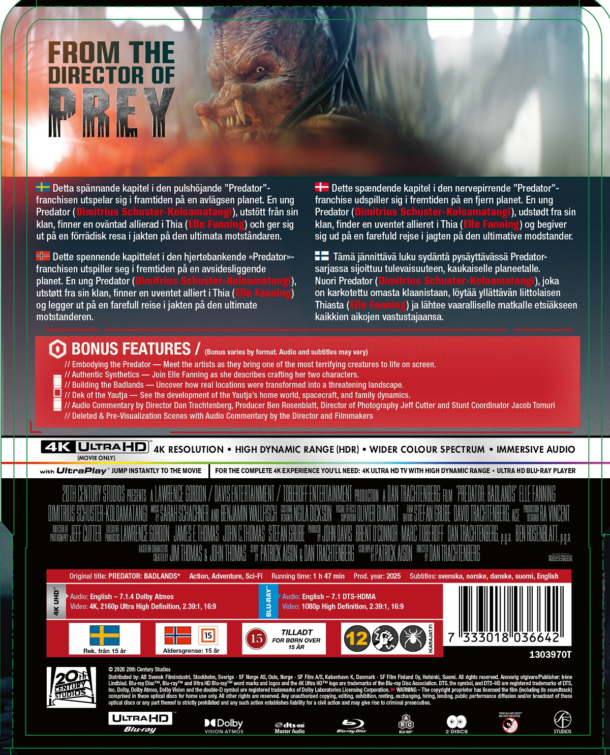 Predator: Badlands (Limited Edition Steelbook) (4K Ultra HD + Blu-ray) - 2