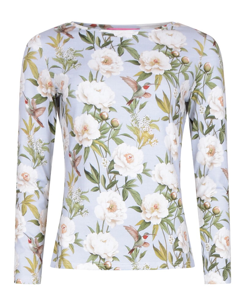 Topp Bella peoni blommig duvblå