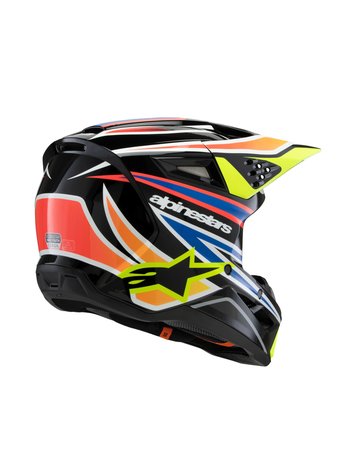Alpinestars Hjälm SM3 Youth Wurx Svart/Gul FL/Blå - 2