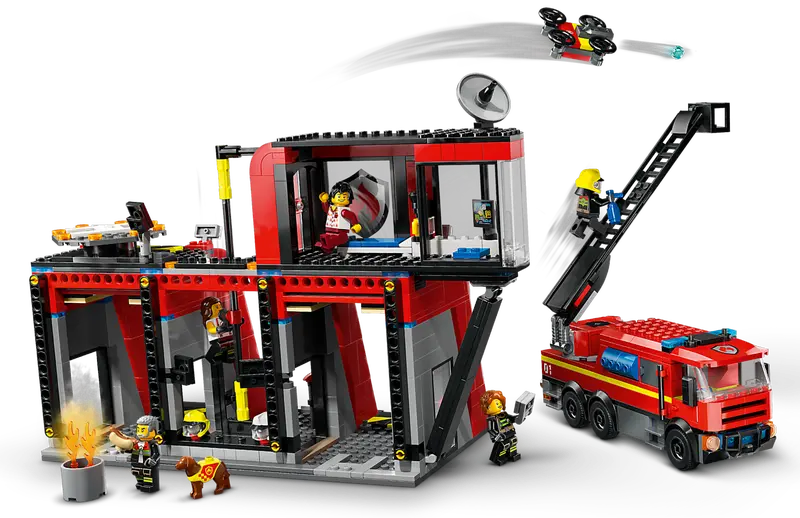 LEGO City 60414 Brandstation med brandbil  - 2