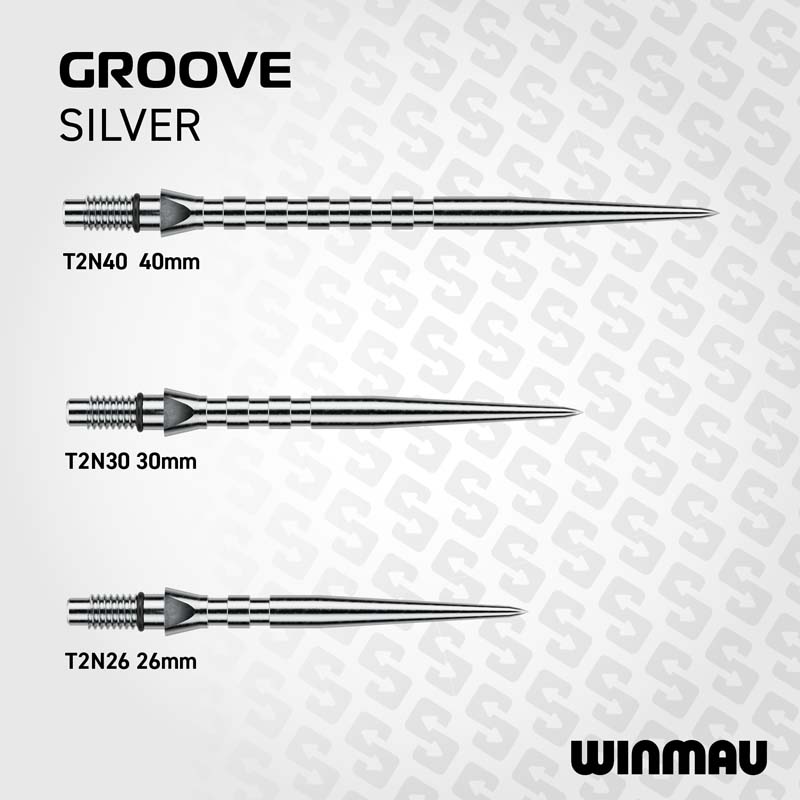 Winmau Switch Point Groove Silver 26mm - 5