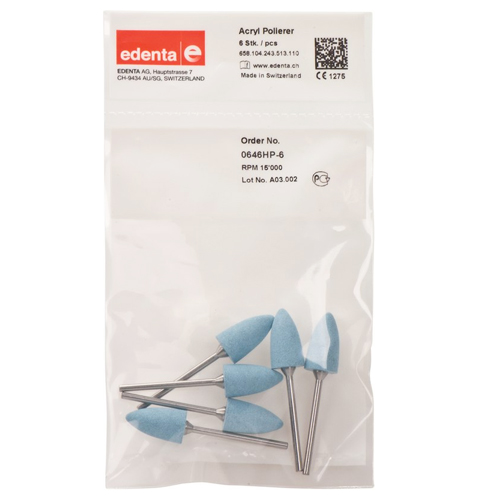 Exa Technique Acryl Polisher Ponited Medium Blue, 6pcs