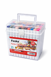 Foska Twin Tip Markers 60 färger