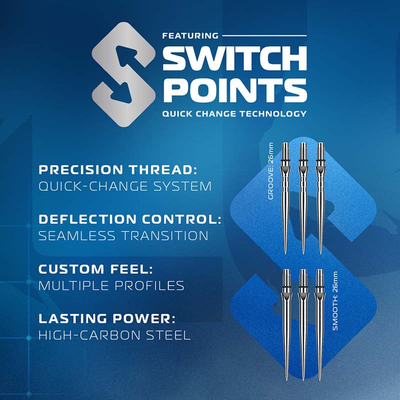 Winmau Lunaris Switch Points Parallel 90% 25g - 4