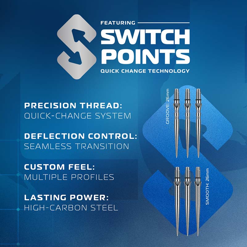 Winmau Lunaris Switch Points Tapered 90% 22g - 4