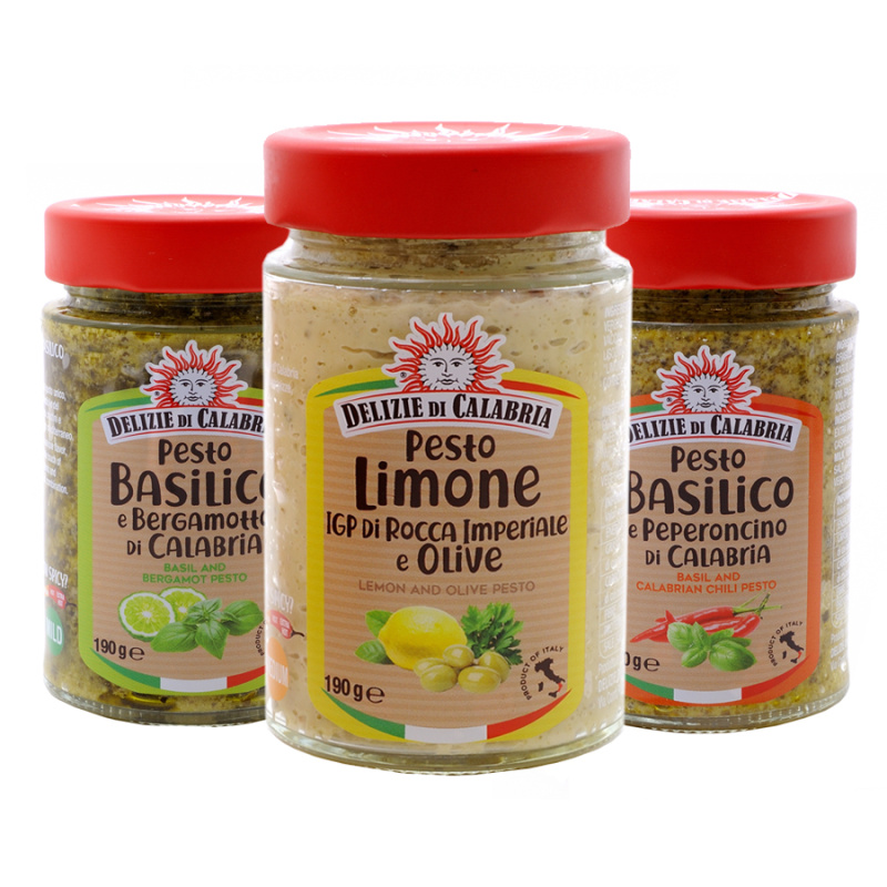 Delizie di Calabria, Pesto med citron - 190g - 2