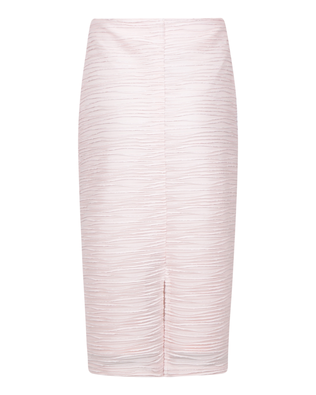 Midikjol med slits bak rosa/silverlurex - 6