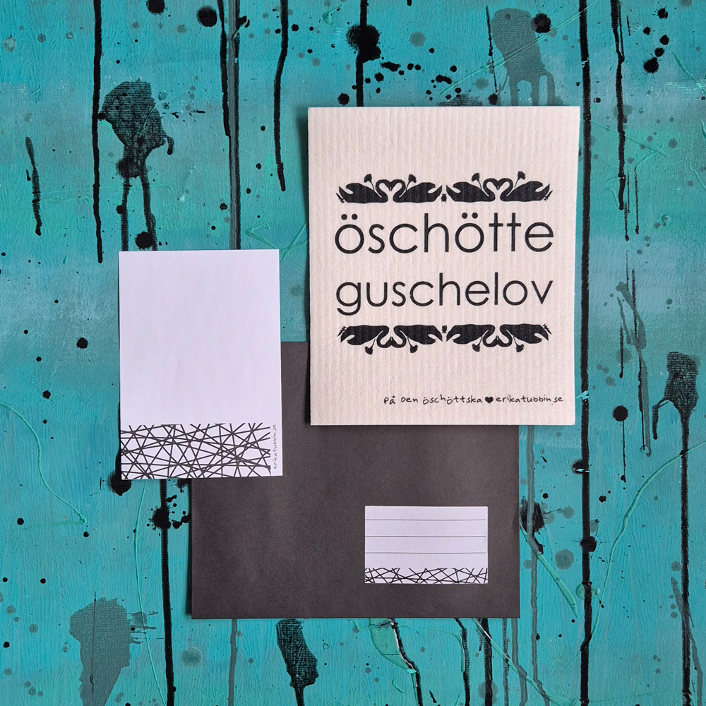 dishcloth letter ÖSCHÖTTE GUSCHELOV