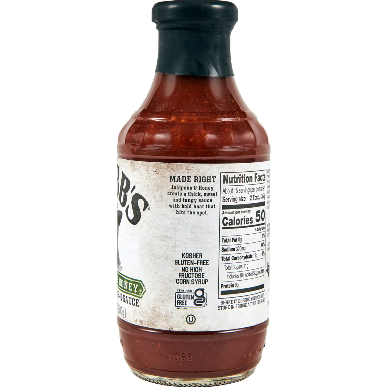 Stubb's® Jalapeño & Honey Bar-B-Q Sauce - 3