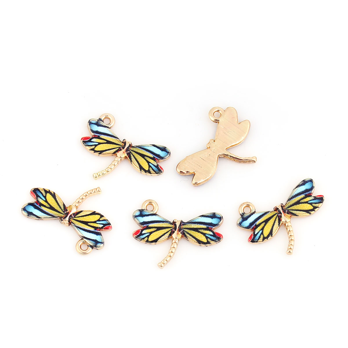Charm enameld  dragonfly  mix  - 2
