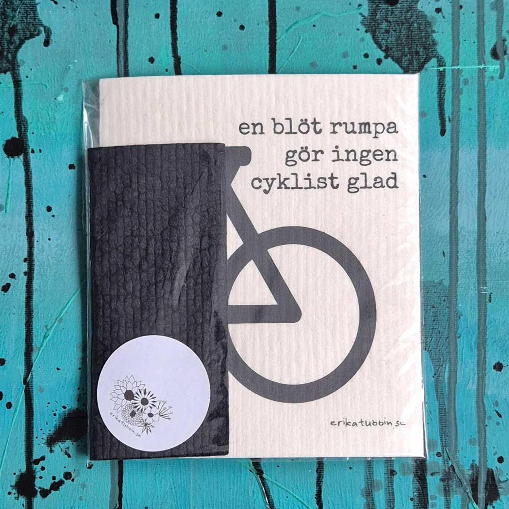 gåvoset 2 trasor: CYKEL + enfärgad svart 