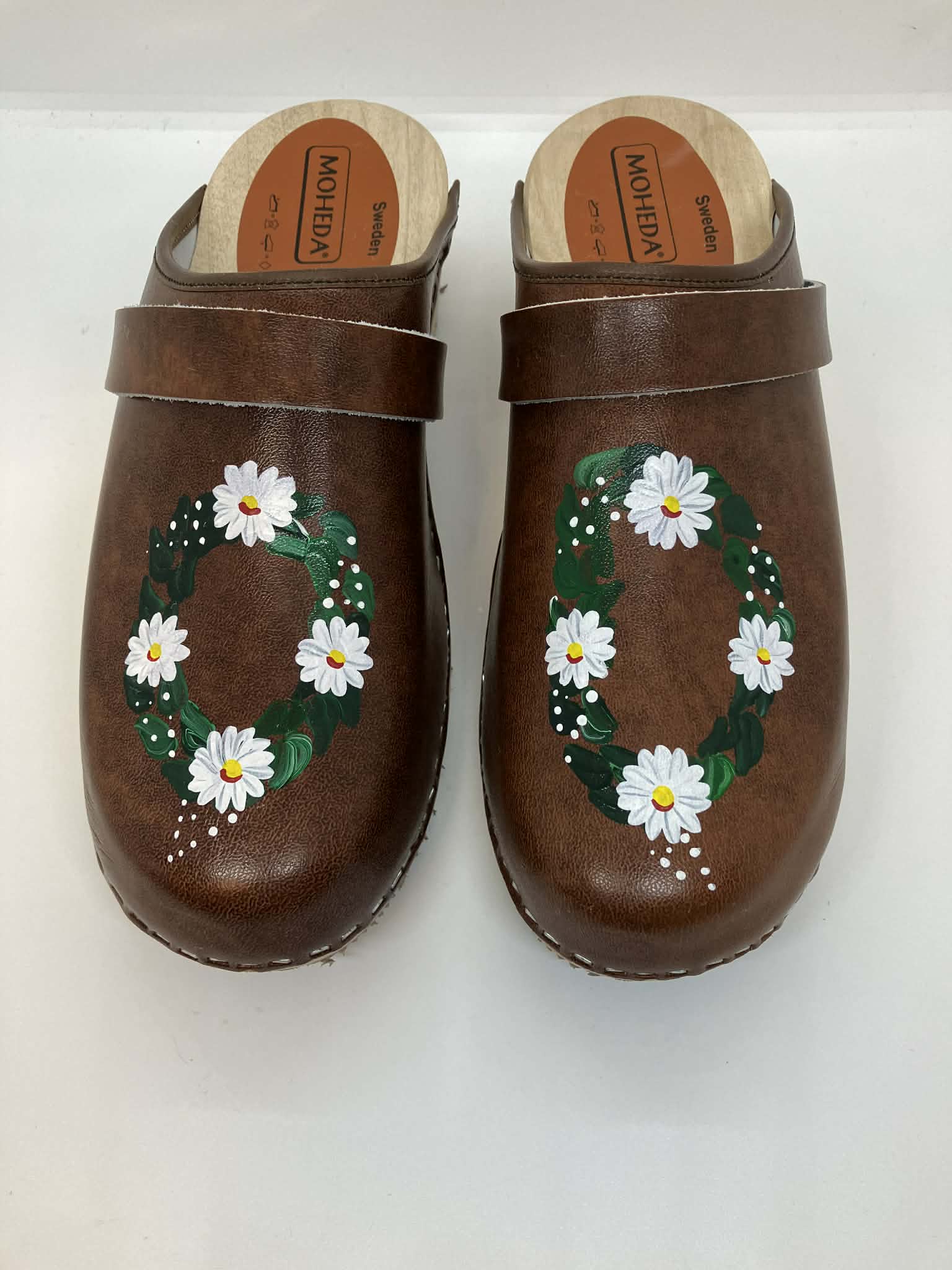 Moheda Trätofflel Antique Blommor