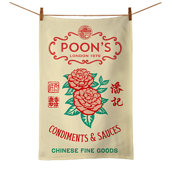Poon's Tea Towel - Rice Sack Blue