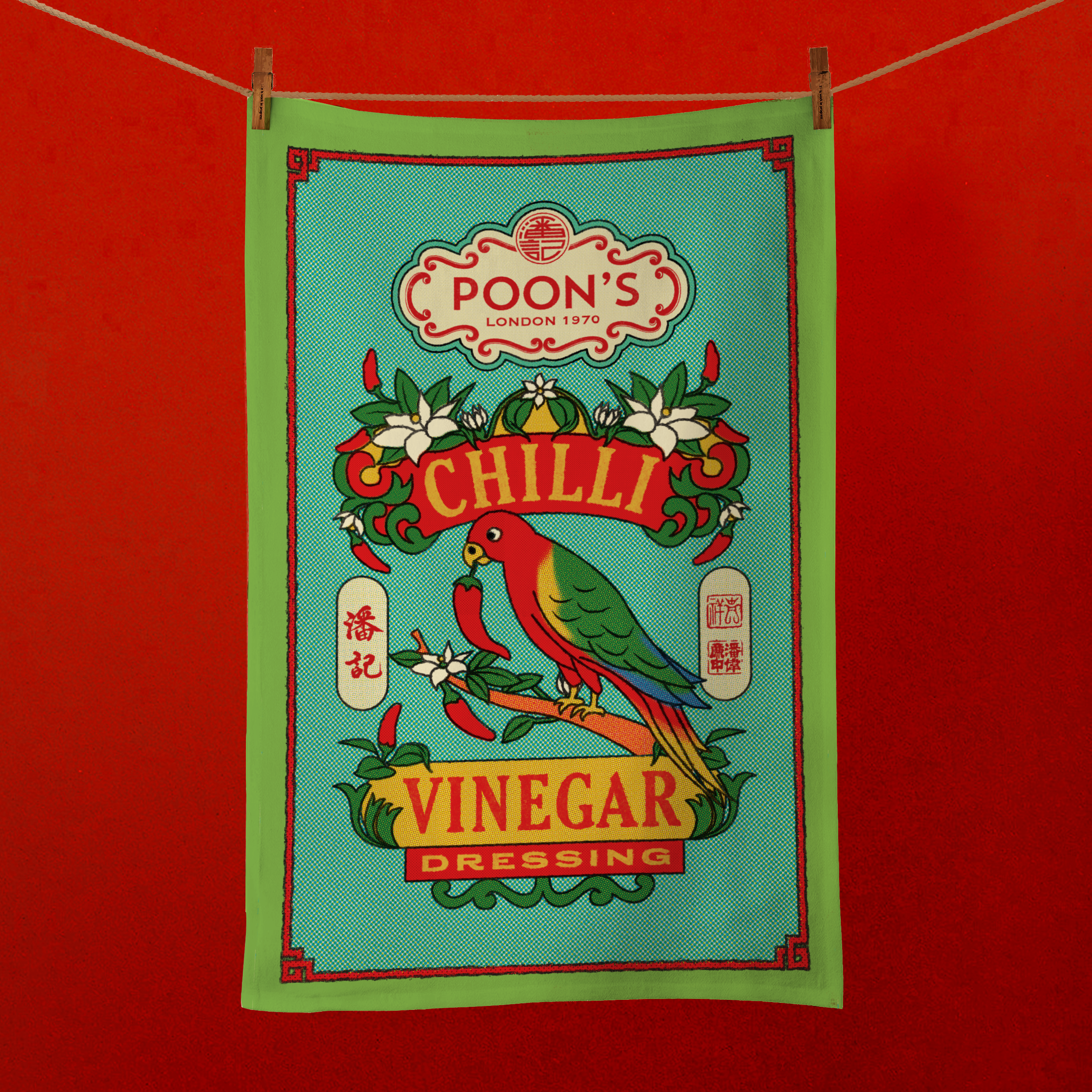 Poons Tea Towel Parrot