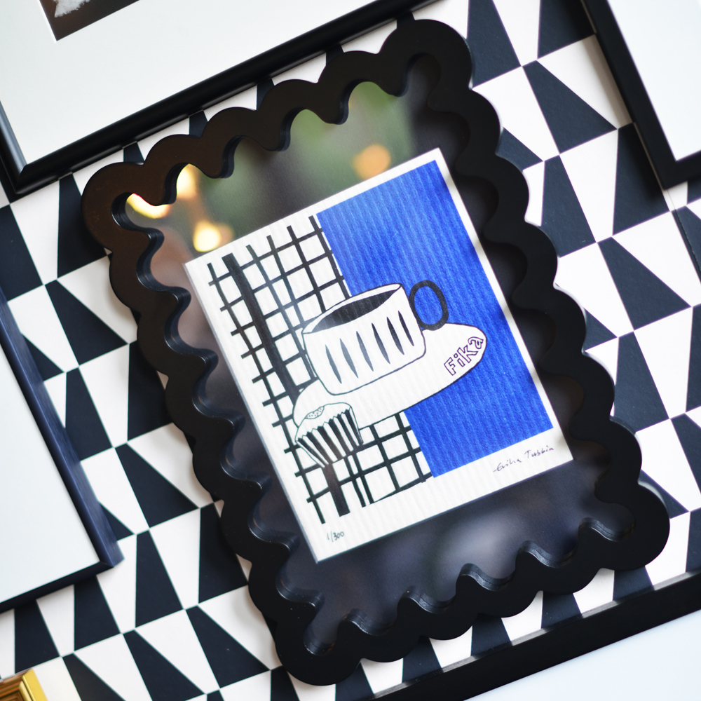 ART cloth FIKA blue with passepartout - LIMITED EDITION - 2
