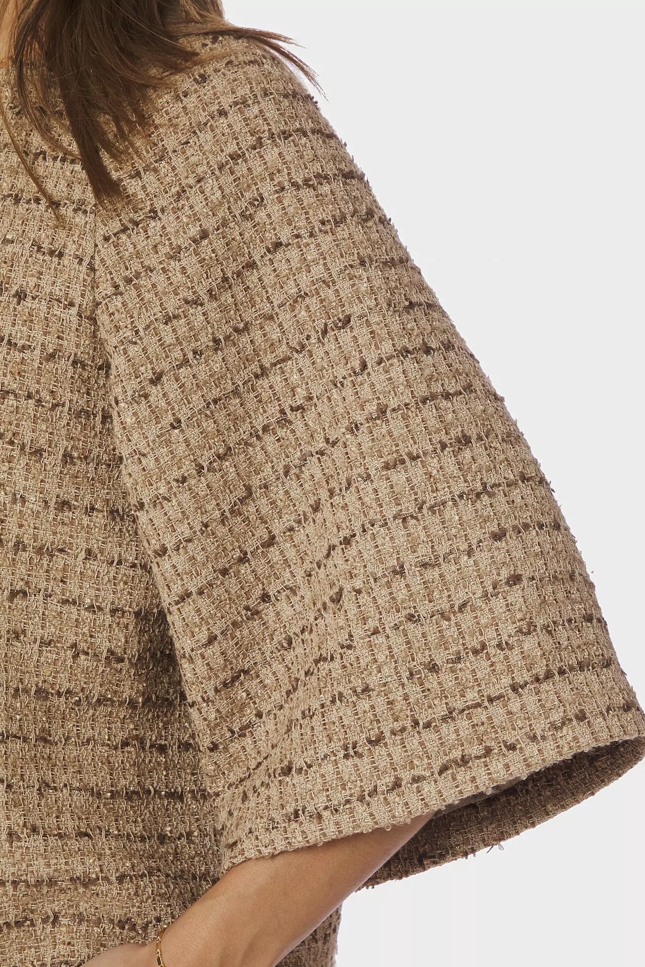 Neo Noir  - Rosella Boucle Mini Jacket Taupe - 4