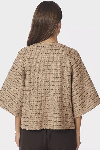 Neo Noir  - Rosella Boucle Mini Jacket Taupe
