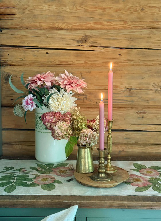 "SET" CUSHION & RUNNER WILD ROSE - 7