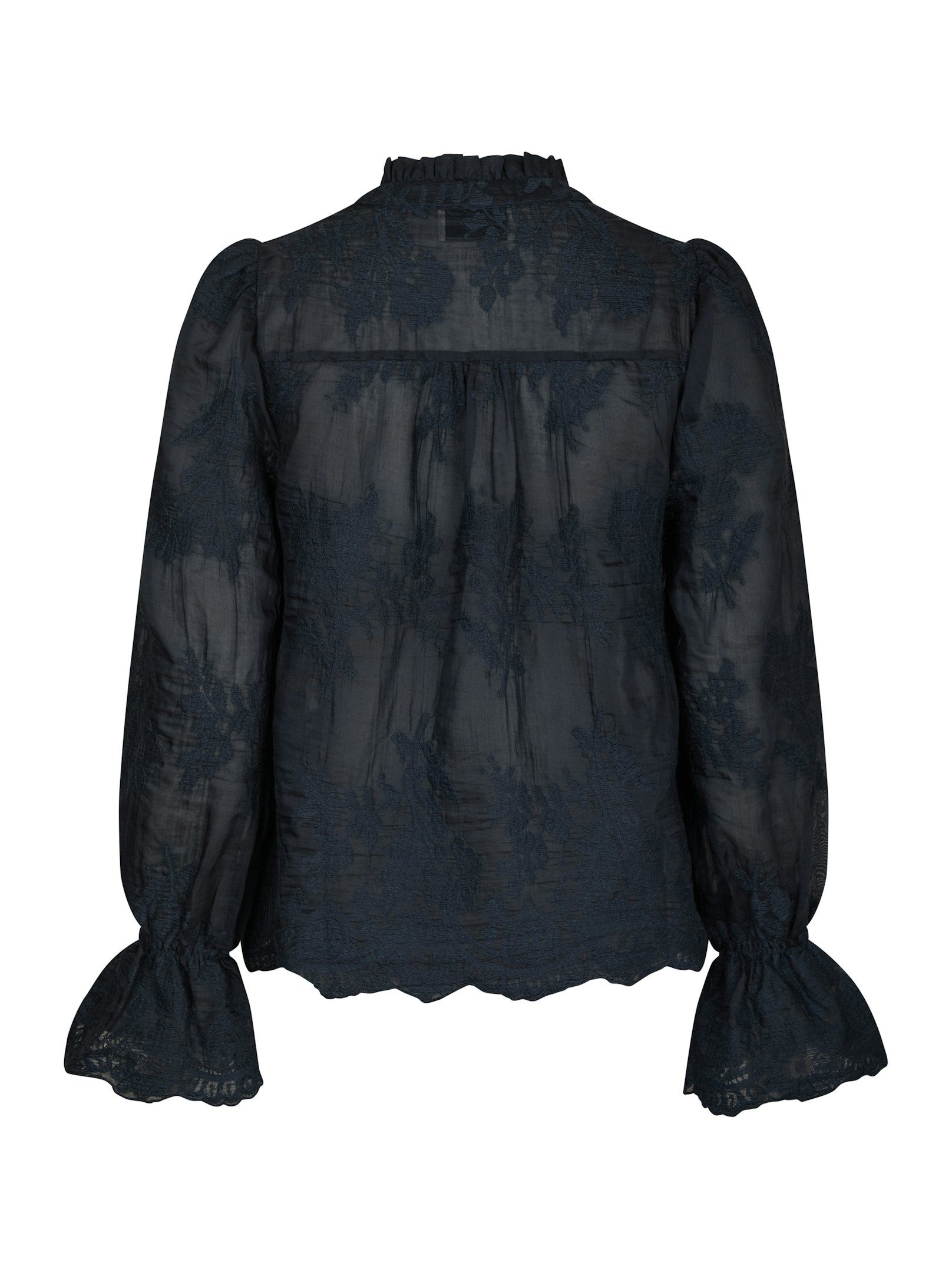 Neo Noir  - Amara Big Embroidery Blouse Navy - 6