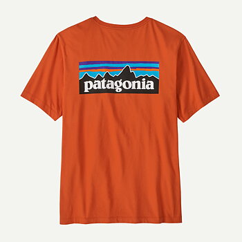 Patagonia t-shirt P-6 logo coal orange