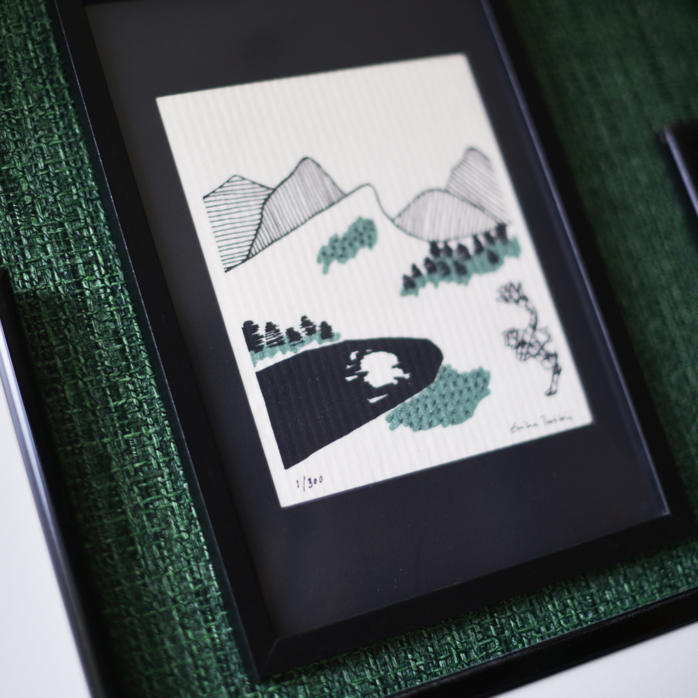 ART cloth MOUNTAINS with passepartout - LIMITED EDITION - 2