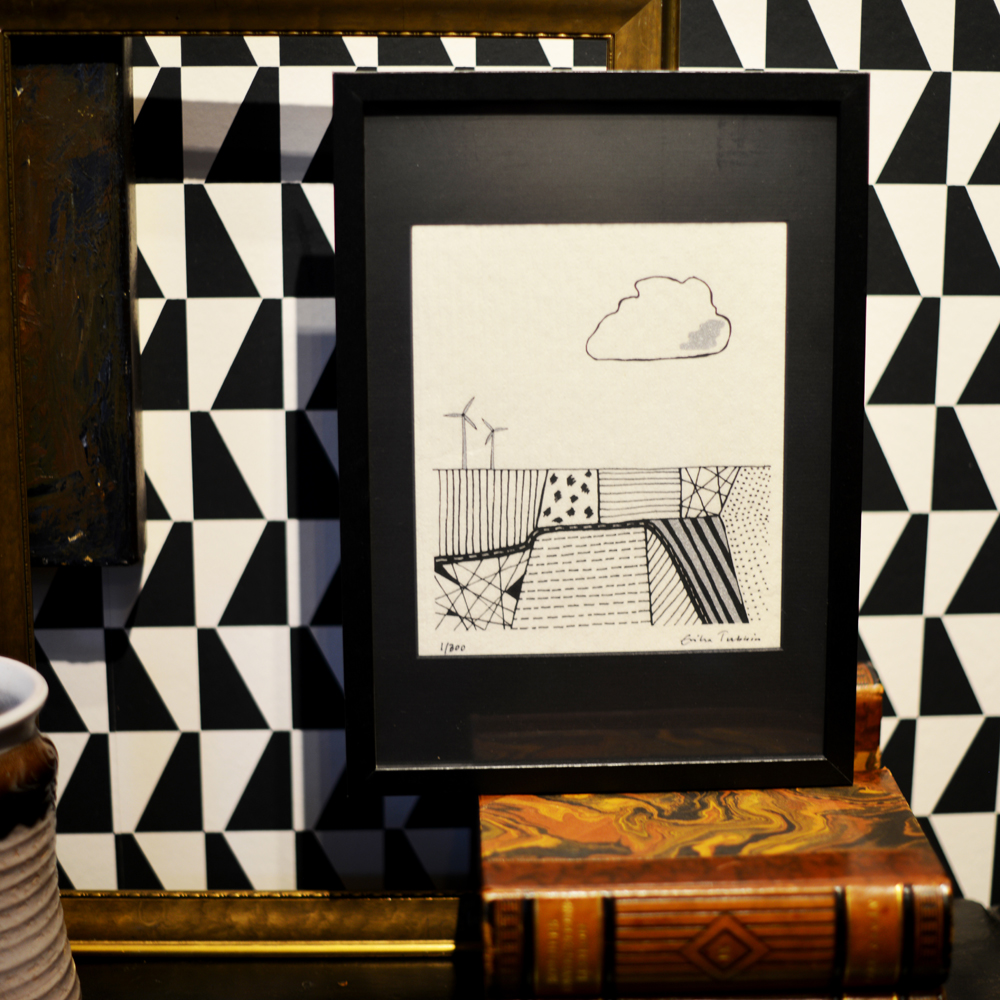 ART cloth FIELDS med passepartout - LIMITED EDITION - konstdisktrasa, numrerad och signerad - 2