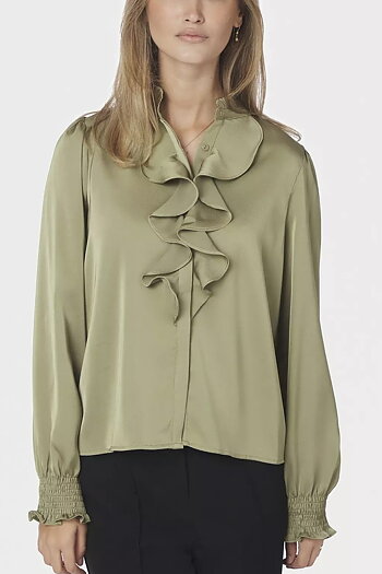 Neo Noir  - Zamola Blouse Dusty Army
