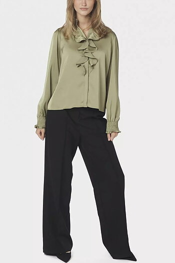 Neo Noir  - Zamola Blouse Dusty Army