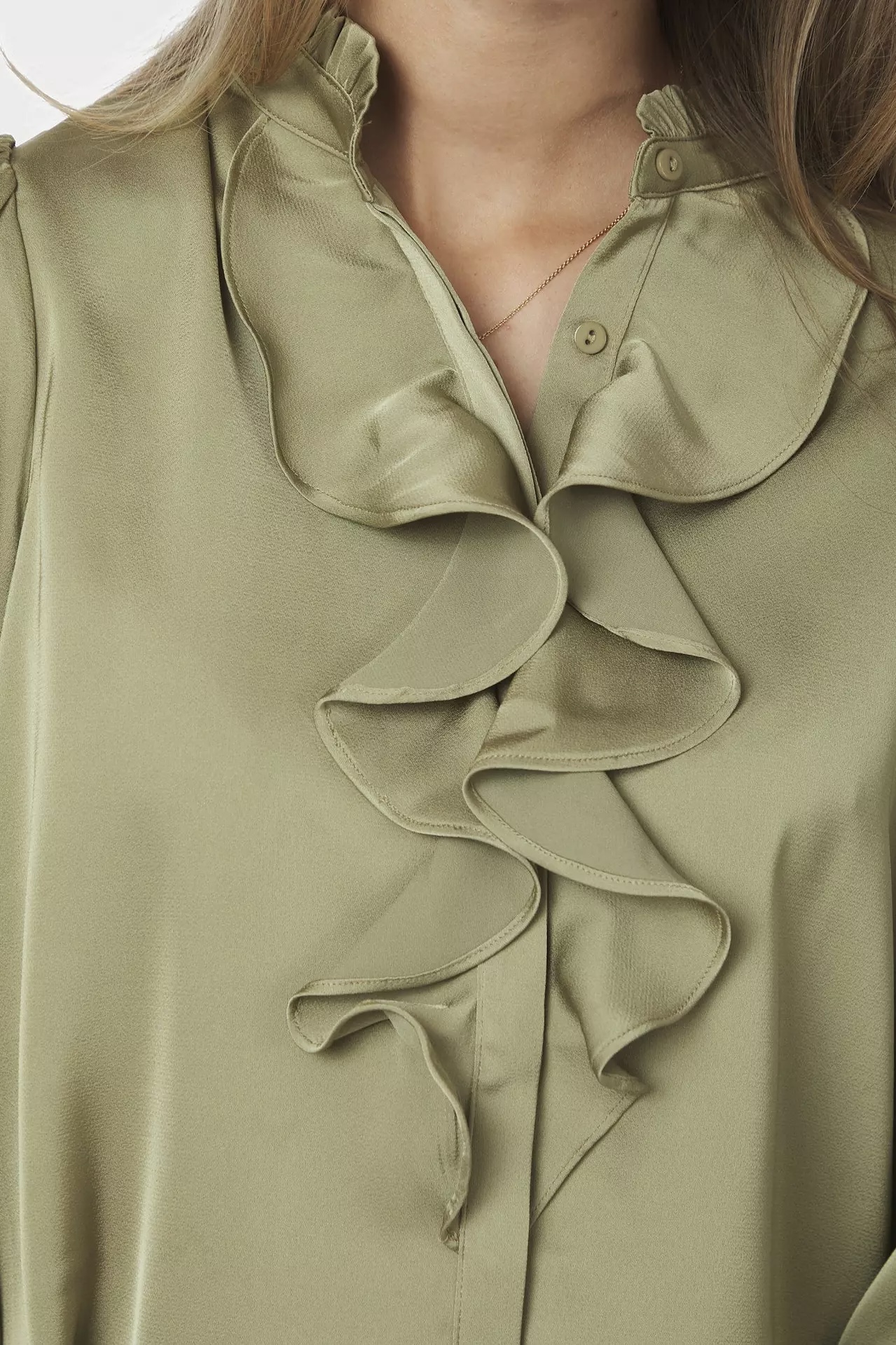 Neo Noir  - Zamola Blouse Dusty Army - 4