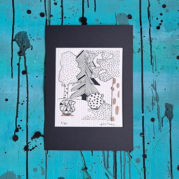 ART cloth FOREST med passepartout - LIMITED EDITION - konstdisktrasa, numrerad och signerad