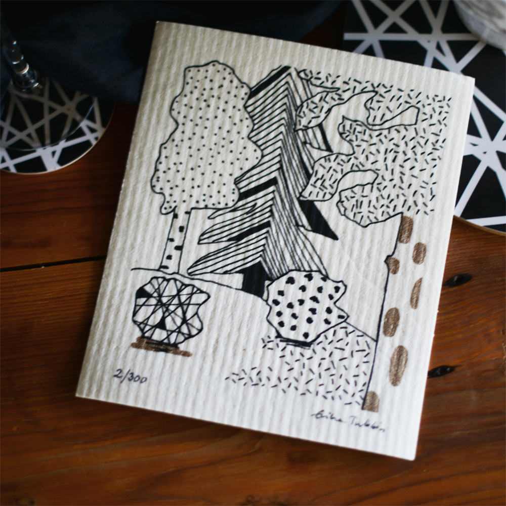 ART cloth FOREST med passepartout - LIMITED EDITION - konstdisktrasa, numrerad och signerad - 4